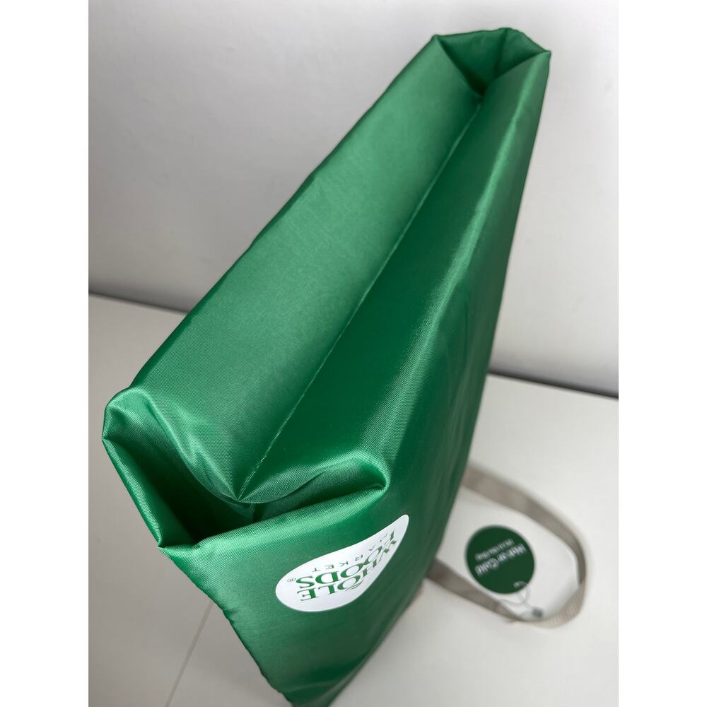 Set of 2! Whole Foods Hot Cold Insulated Cooler Tote Bags, Green Gray White Logo - Picture 10 of 14